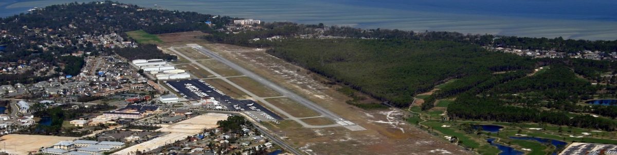 Arial view of Destin Executive Airport